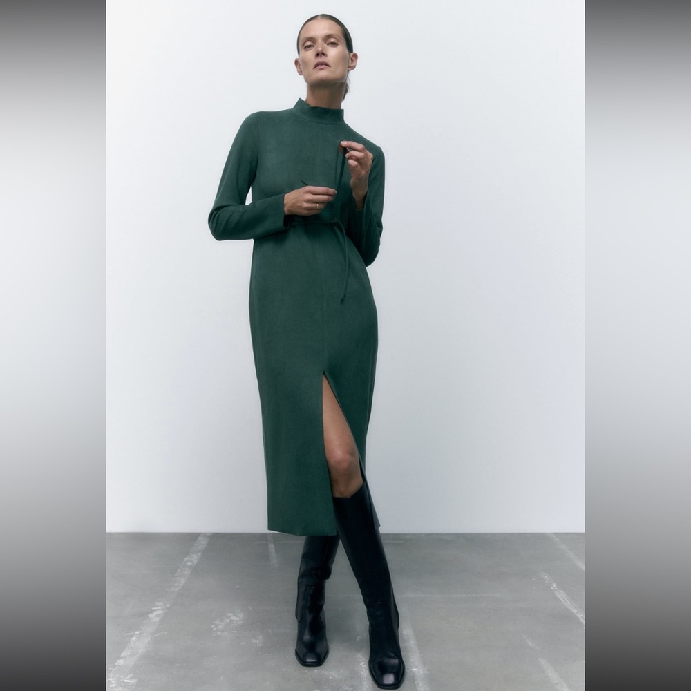 Zara faux suede dress